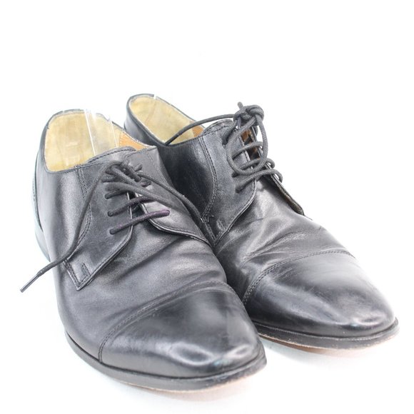 Giorgio Brutini Cap Toe Black Leather Oxford Shoes #131 - Picture 3 of 10
